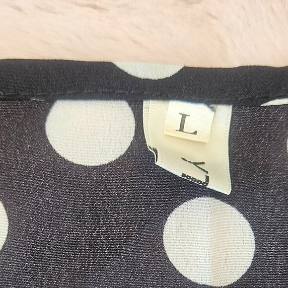 Polka Dot Blouse - Black and White - Picture 5 of 7